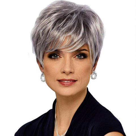 Women's Wig Women's Short Straight Hair Wig Women's Chemical Fiber Wig