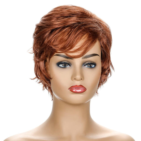 Women's Wig Realistic Side Bangs Fluffy Curly Wig