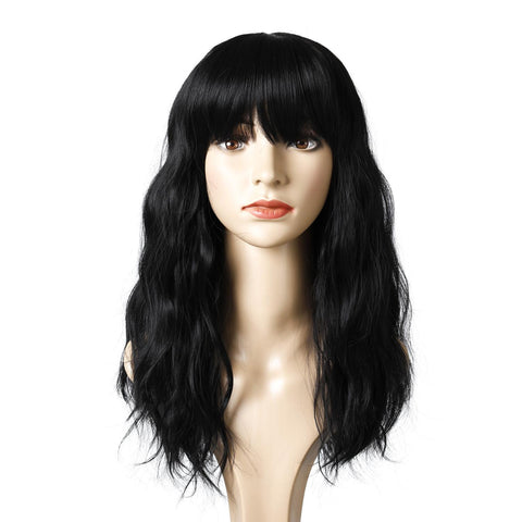 Women's Wig Women's Bangs Micro-Curly Mid-Length Wig