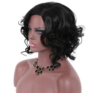 Women's Wig Women's Fashion Big Scalp Hair Wig Black Female Short Curly Hair Synthetic Wigs