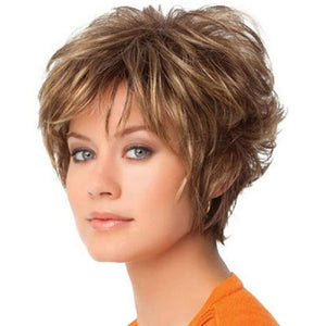 Women's Wig Women's Short Hair Wig Head Cover Chemical Fiber Wig