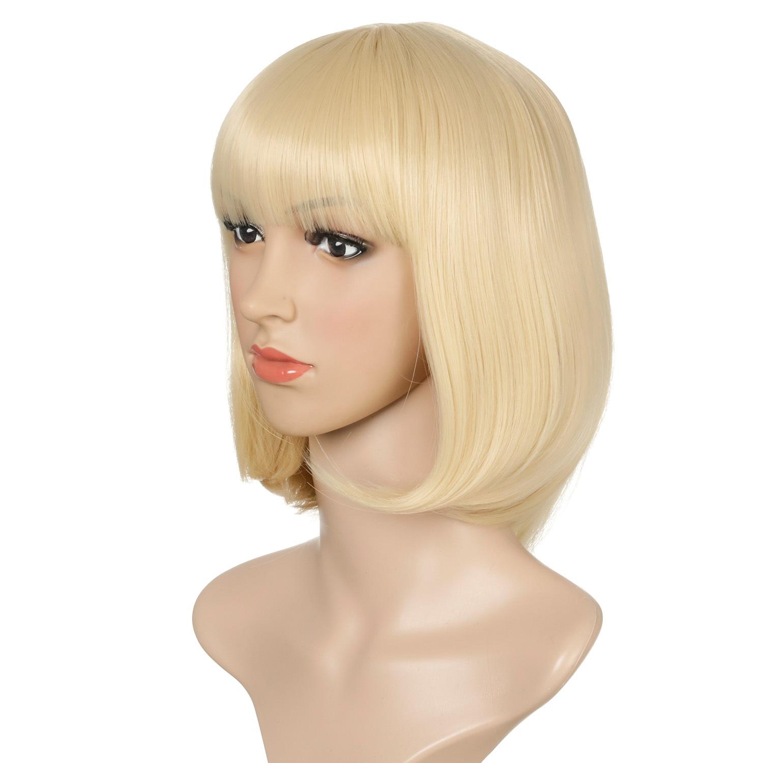 Women's Wig with Bangs Bob Haircut Women's Fashion Synthetic Wigs Wig