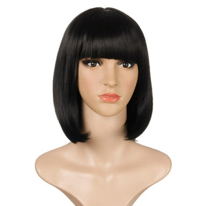 Women's Wig with Bangs Bob Haircut Women's Fashion Synthetic Wigs Wig