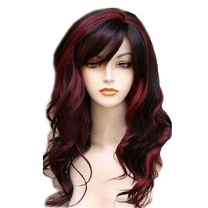 Women Wig Female Wig Hair Multi-Color Medium Long Curly Hair Synthetic Wigs