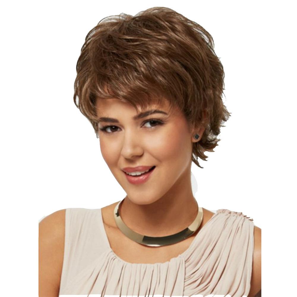 Women's New Wig Women's Fashion Brown Short Straight Hair Wig Sheath Wholesale