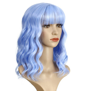 Women's Wig Women's Short Curly Hair Bangs Synthetic Wigs Wig