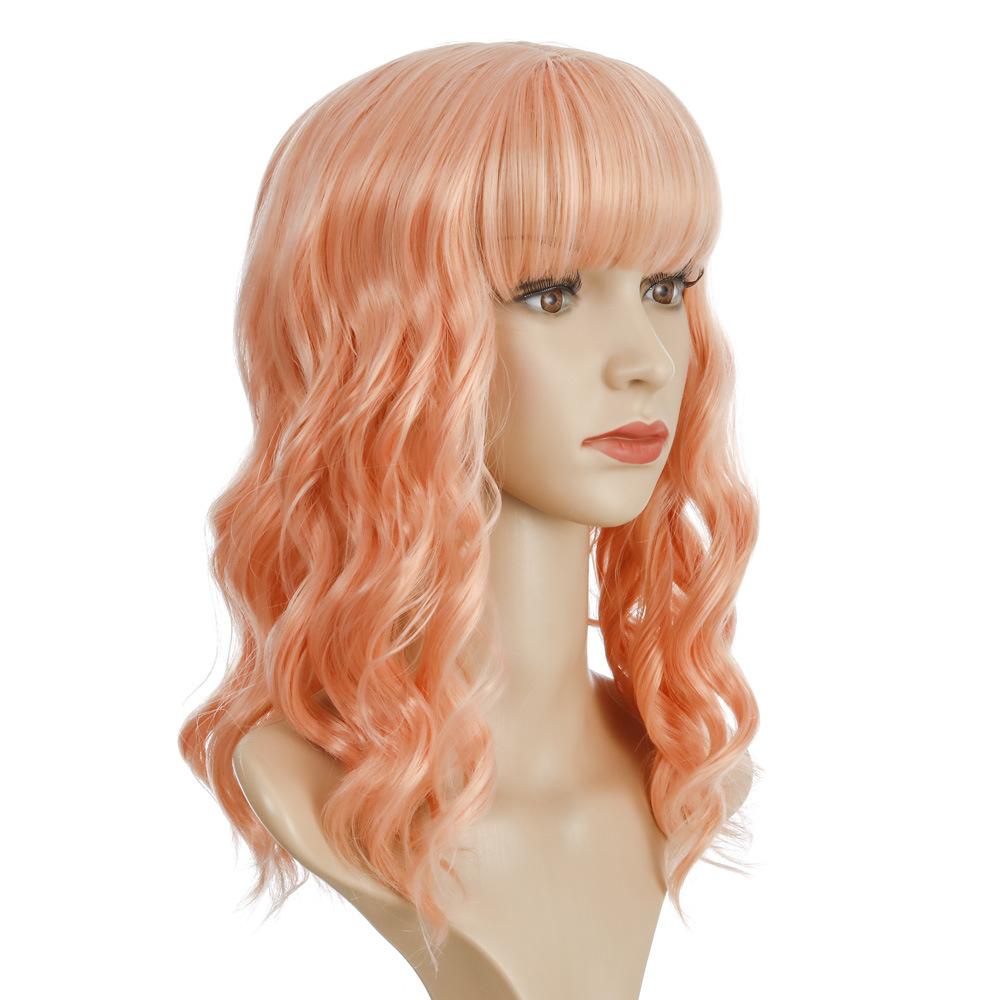 Women's Wig Women's Short Curly Hair Bangs Synthetic Wigs Wig