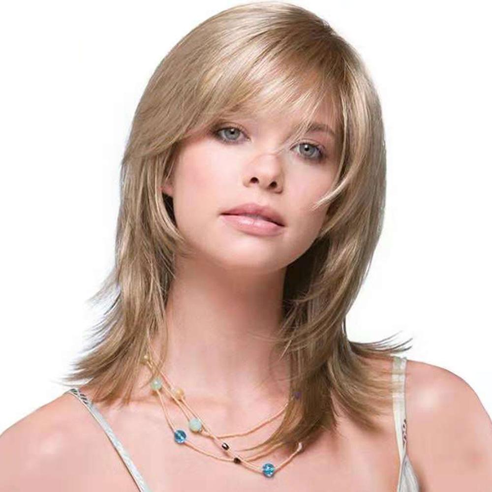 Women's Wig Women's Fashion Short Straight Hair Wig Chemical Fiber Hair Head Cover