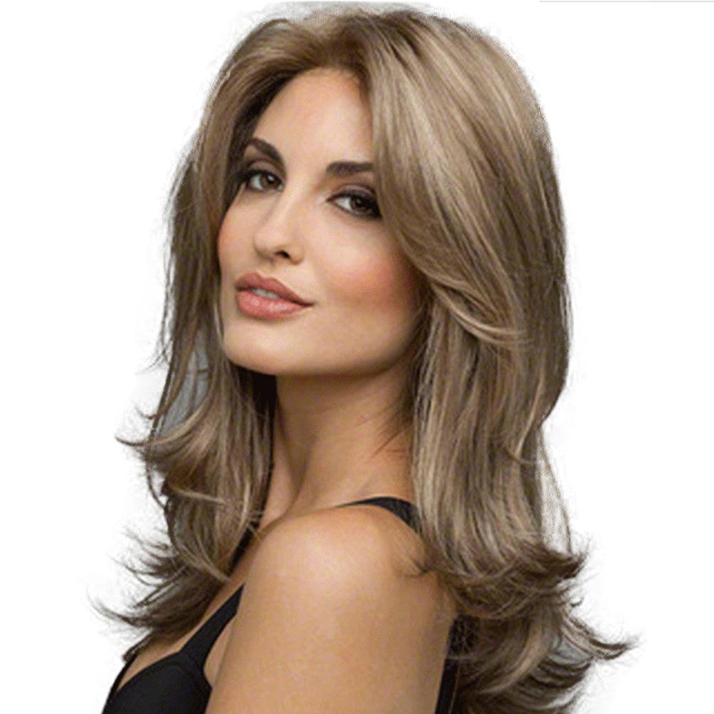 Women's Wig Mid-Length Fashion Women's Wish Mid-Length Curly Hair Synthetic Wigs