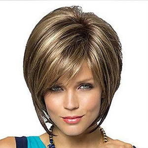 Women's Realistic Wig Side Bangs Short Curly Wig Wholesale