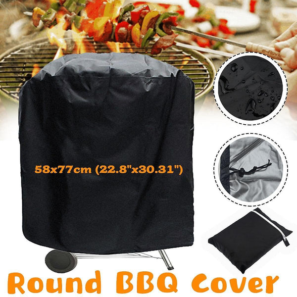 Outdoor grill covers 58*77cm waterproof bbq grill cover round black dustproof protective cover barbeque covers