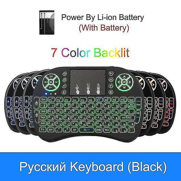 Remote controls mini wireless keyboard i8 russian english hebrew version i8+ 2.4Ghz air mouse touchpad handheld for