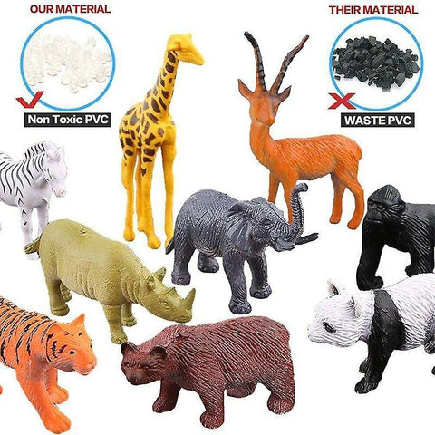 Ant Farms 53x Wild Animals Figures Safari Farm Toy Kid Christmas gift