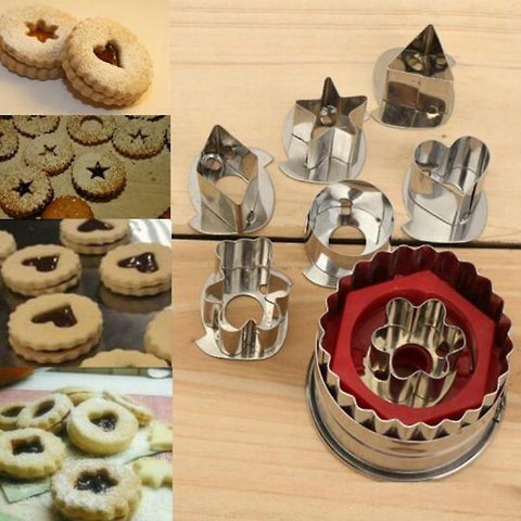 Kitchen Molds 7Pcs Cookie Cutter Tools 3D Scenario Stainless Steel Cookie Cutter Set Gingerbread Cak