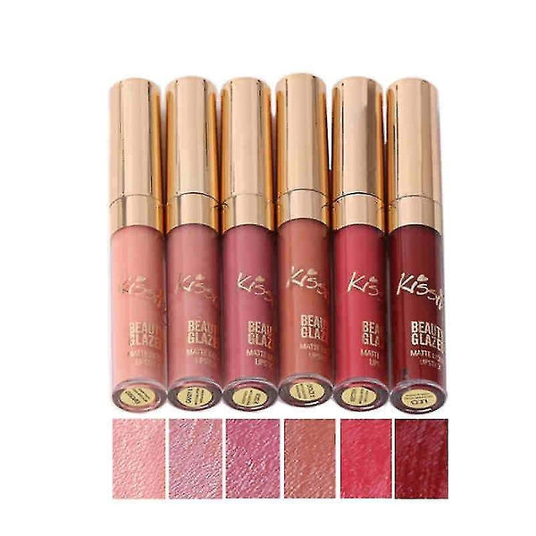 Lip gloss beauty glazed 6 piece set of liquid lipstick lip glosses 2