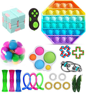 Sensory Fidget Toys Set Bubble Pop Stress Relief for Kids Adults Z384