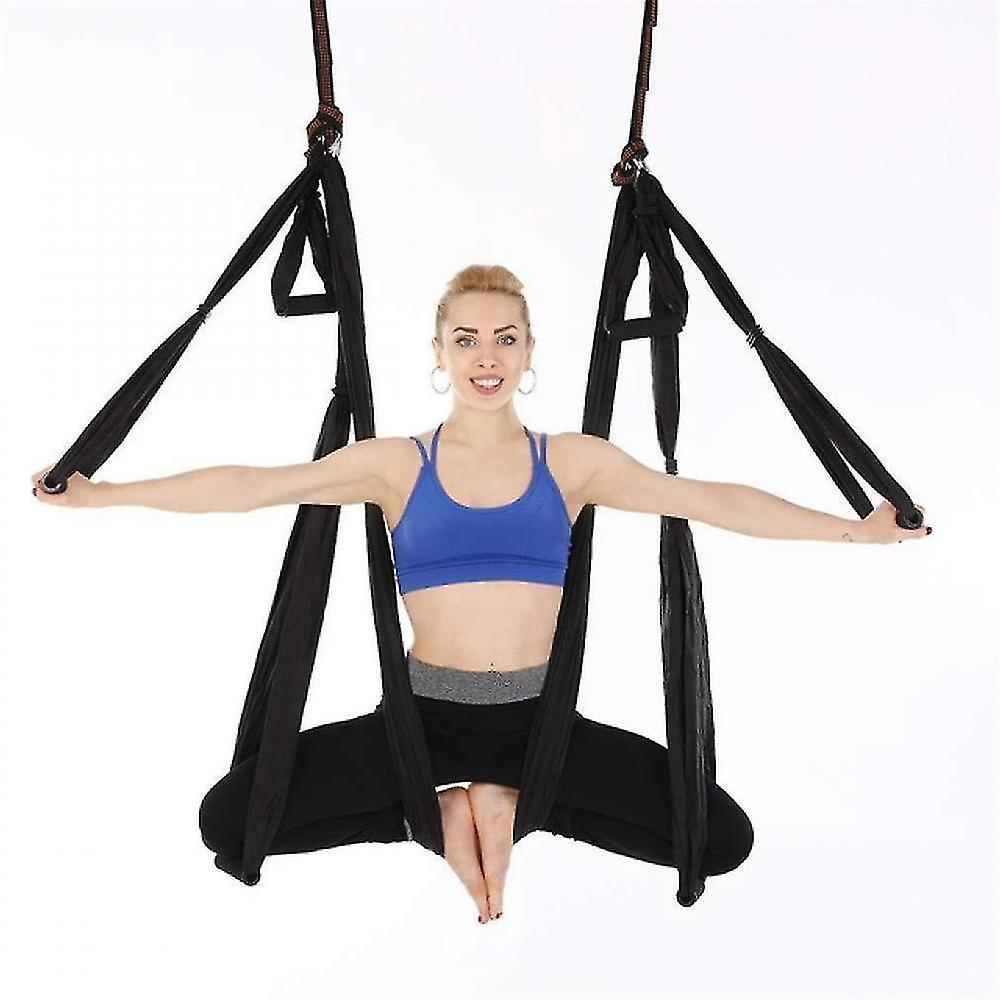 Yoga Pilates Blocks Aerial Yoga Hammock 6 Handles Strap Home Gym Hanging Belt Swing Anti-gravity Aer