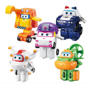 New 4pcs Super Wings 5 Mini Figure Toy Deformable ES52ES52