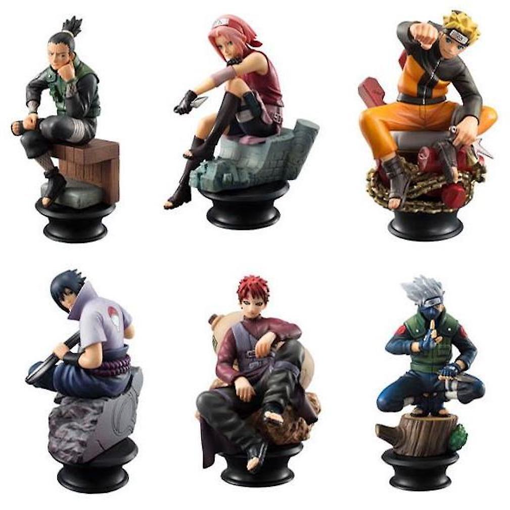 New 6pcs Naruto Gaara Shippuden Sasuke Chess Figure Toy ES540ES540