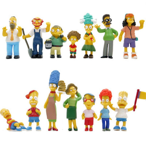 New 14pcs Simpsons Family Figure Toy Model ES484ES484