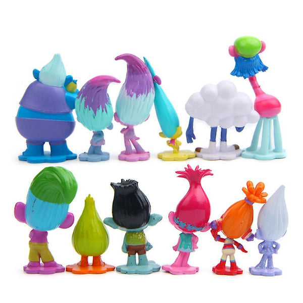 New 12pcs Trolls Magic Hair Poppy Branch Elf Figure Toy ES987ES987