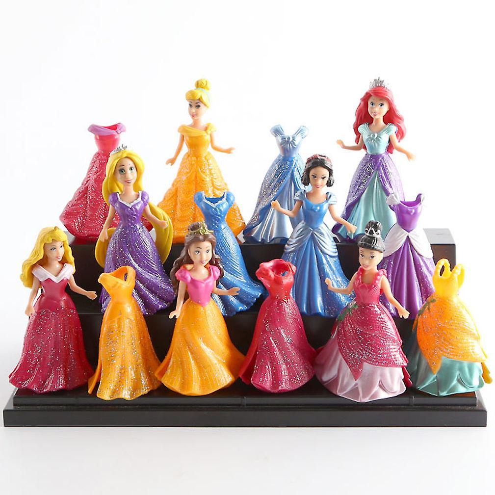 New 7pcs Snow White, Cinderella, Mermaid Doll Dressing Princess Girl House Toy ES994ES994