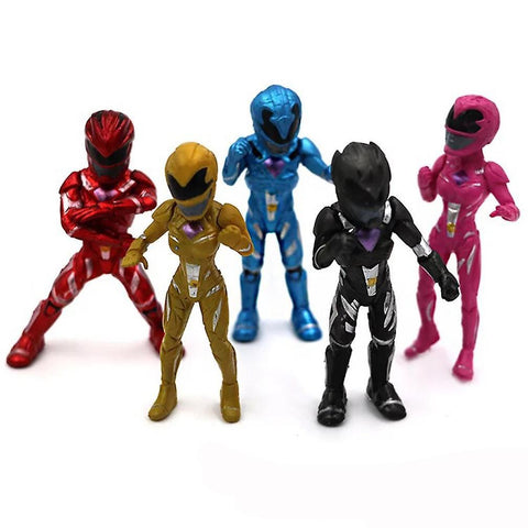 New 5pcs Figure Set Power Rangers Cool Standing Toy Doll Anime Collection ES1018ES1018