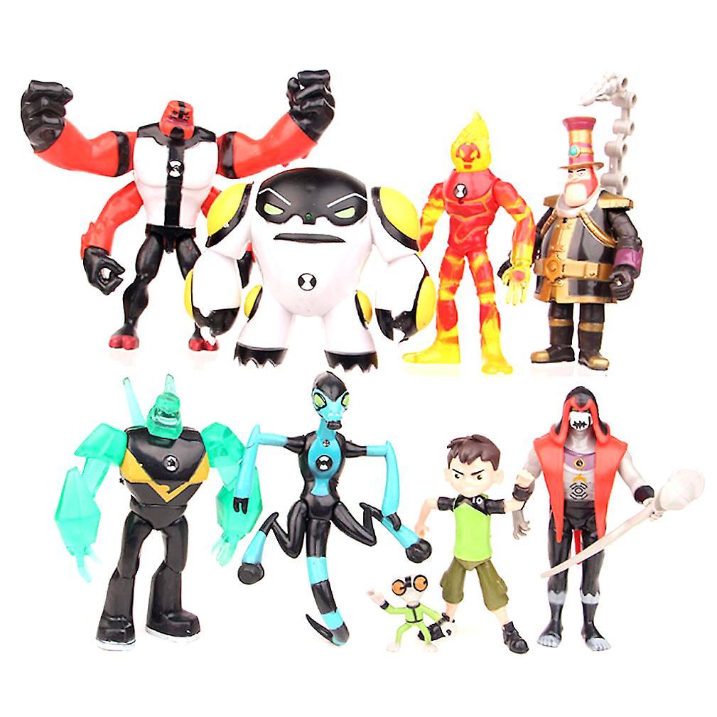 New 9pcs Ben 10 Omnitrix Figure Monster Luminous Collection Model Doll Toy ES1058ES1058