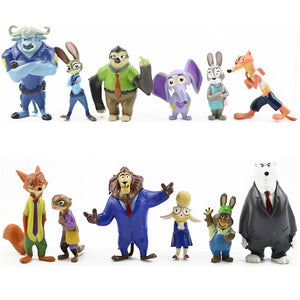 Kids Gifts Design 12 piece Zootopia/zootropolis Judith Laverne Hopps Figure Cake Model ES1065