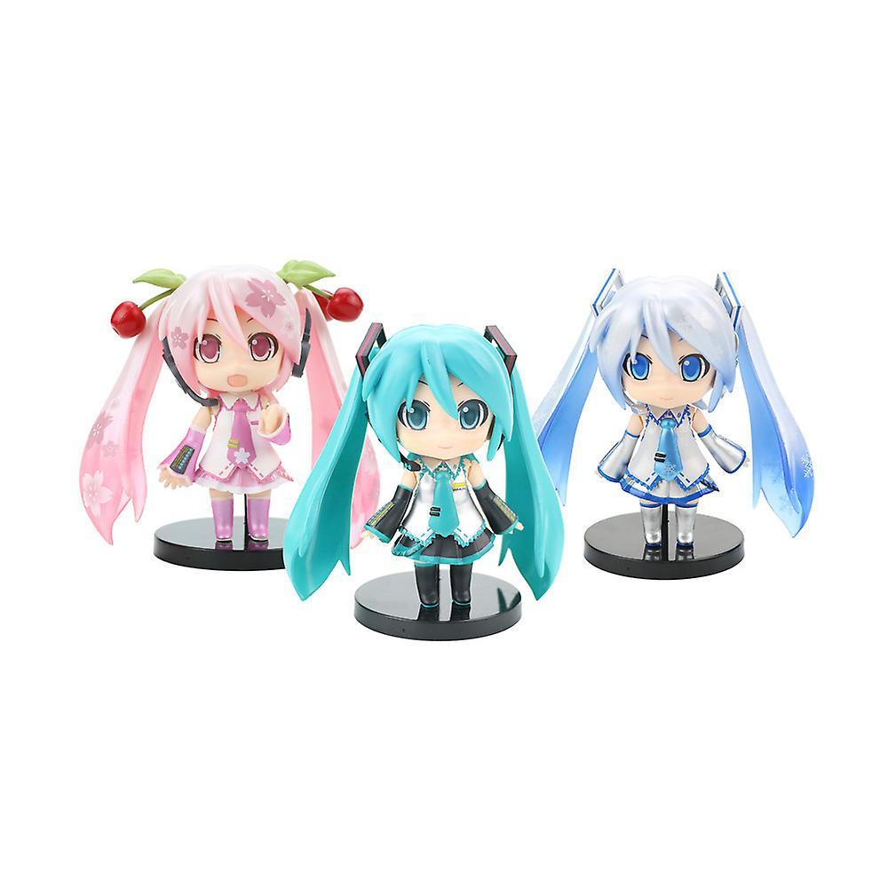 New 3pcs Hatsune Miku Figure Toy Cute Anime Doll Model ES1067ES1067