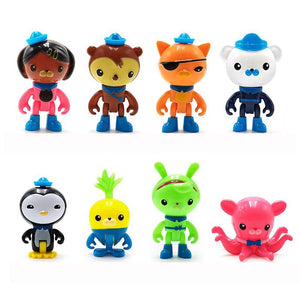 New 8pcs The Octonauts Figure Set Barnacles Toy Doll Kwazii Figure Toy Peso Anime Doll Model ES1114ES1114