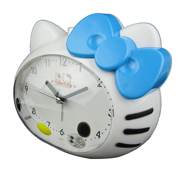 New Cartoon Kt Cat Alarm Clock Lazy Get Up Voice Dual Tone Alarm Mute With Night Light ES1195