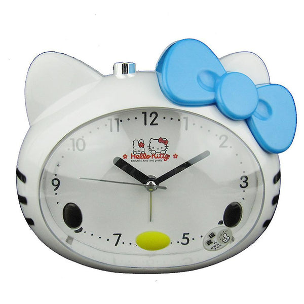 New Cartoon Kt Cat Alarm Clock Lazy Get Up Voice Dual Tone Alarm Mute With Night Light ES1195