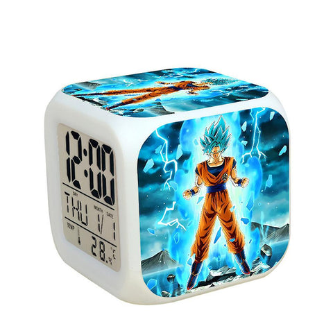 New Kids Digital Led Alarm Clock Dragon Ball Night Light Glowing Desk Clock With Thermometer ES1219