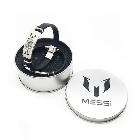 New Messi Stainless Steel Wristband Football Star Bracelet Sports Bracelet ES2593