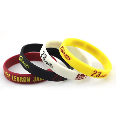 New 4pcs Lebron James Wrist Band Basketball Sports Bracelet Silicone Strap Luminous Bracelet ES2683