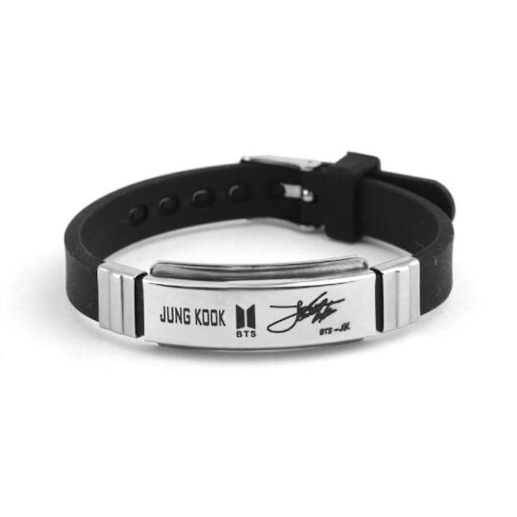 New Bts Jung Kook Bracelet Silicone Adjustable Wrist Band ES2685