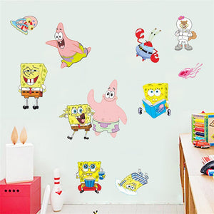 Spongebob Wall Cute funny StickerersCartoon Kids Room Decals Wall Murals 40x60cm ES4326