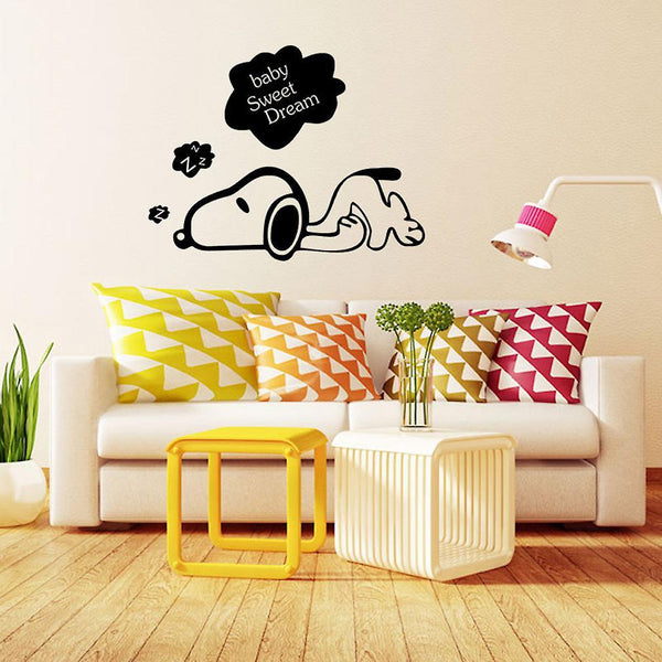 Snoopy Wall Cute funny Stickerers Decorative Room Wall Decals Removable ES4709