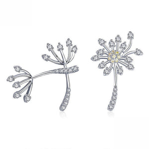 Crafted elegant Earringss Dandelion's Love S925 silver elegant Earringss Platinum Plated Antiallergy For Daily Use ES5734