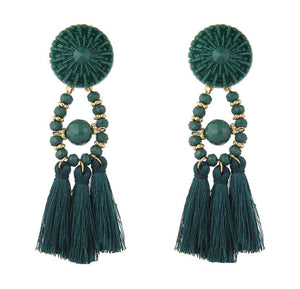 New Tassel Earrings Exaggerated Colorful Beads Tassel Earrings ES5946ES5946