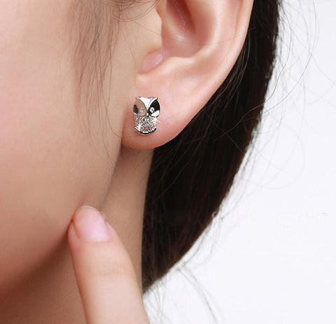 Special Fashion Arrows Zircon Gold Plated Owl Stud elegant Earringss ES6116