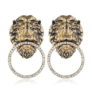 Special elegant Earringss Exaggerated Lion Alloy Diamond Acryli Alloy For Party ES5837