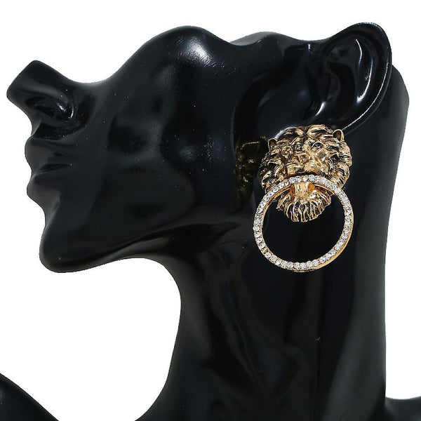 Special elegant Earringss Exaggerated Lion Alloy Diamond Acryli Alloy For Party ES5837