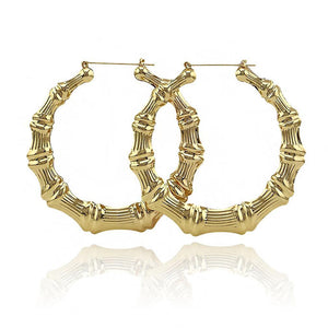 Special elegant Earringss Large Circle 100mm Bamboo Iron Ear Hoops For Party ES6289