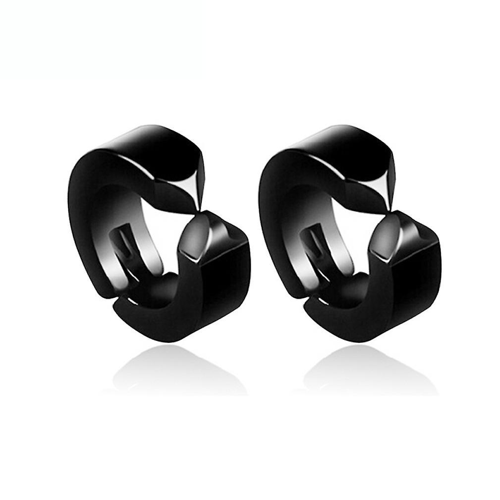 Beautiful elegant Earringss Antiallergic Non Piercing Men Black Titanium Steel Ear Clips For Exhibition ES6292