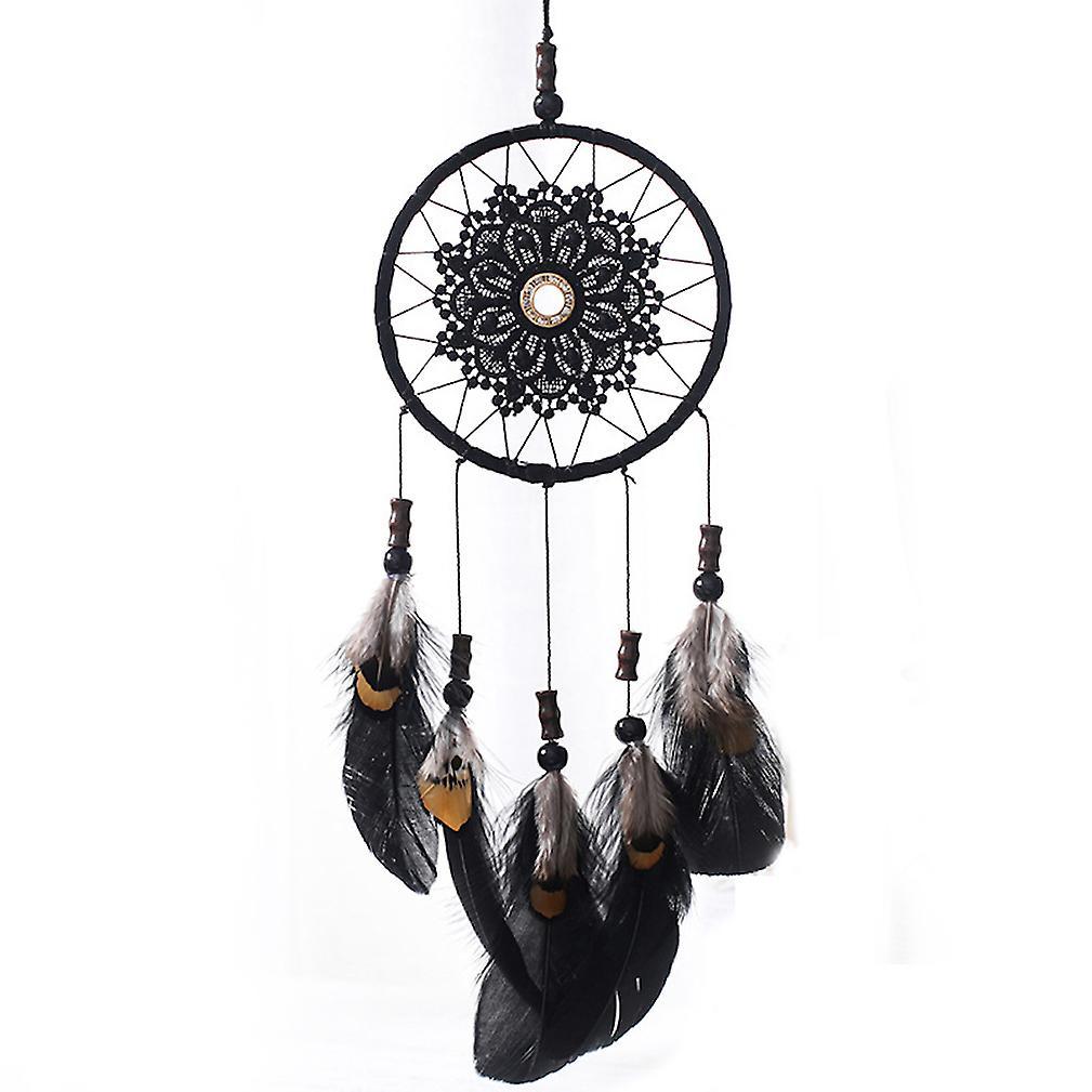 New Dreamcatcher Wall Decoration Hanging Bedroom Black Feather Beads Dream Catcher Kids Gift ES7375ES7375