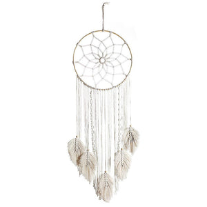 New Woven Dream Catcher Handmade Circle White Net Dreamcatcher Wall Hanging Decoration ES7377ES7377