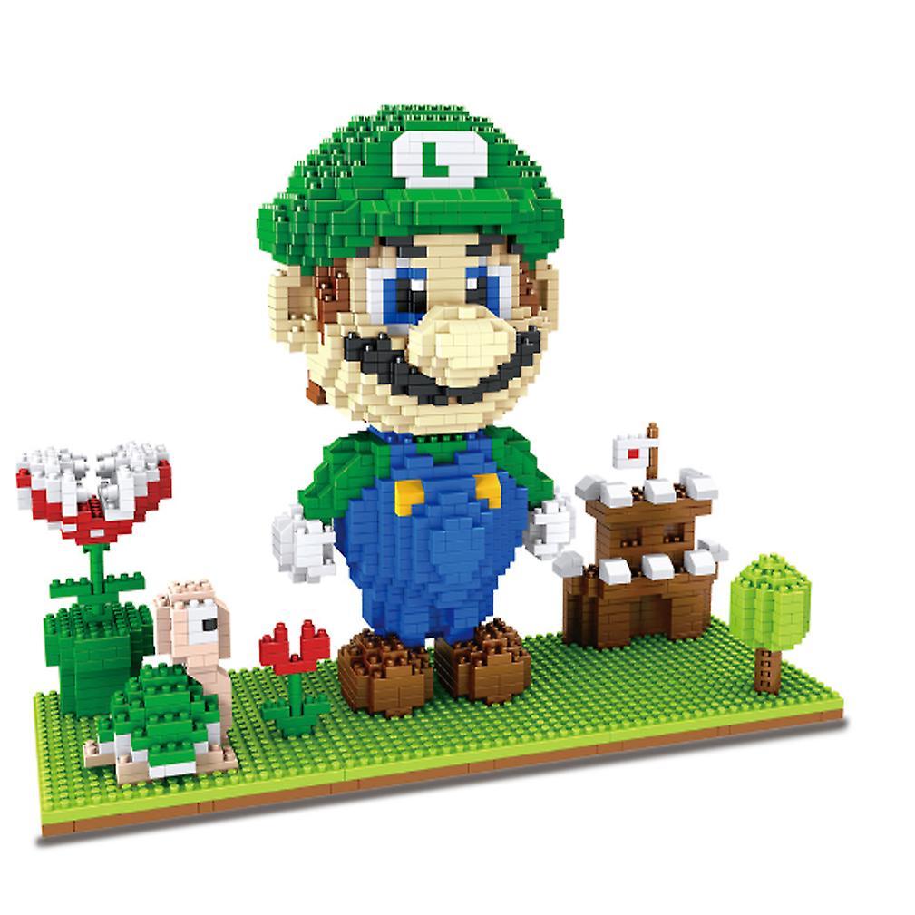 New Super Mario Luigi Building Blocks Puzzle Micro 3d Figures Educational Brick Toys ES7476ES7476