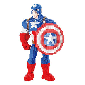 New Captain America Building Blocks Puzzle Marvel Micro 3d Figures Educational Brick Toys ES7516ES7516